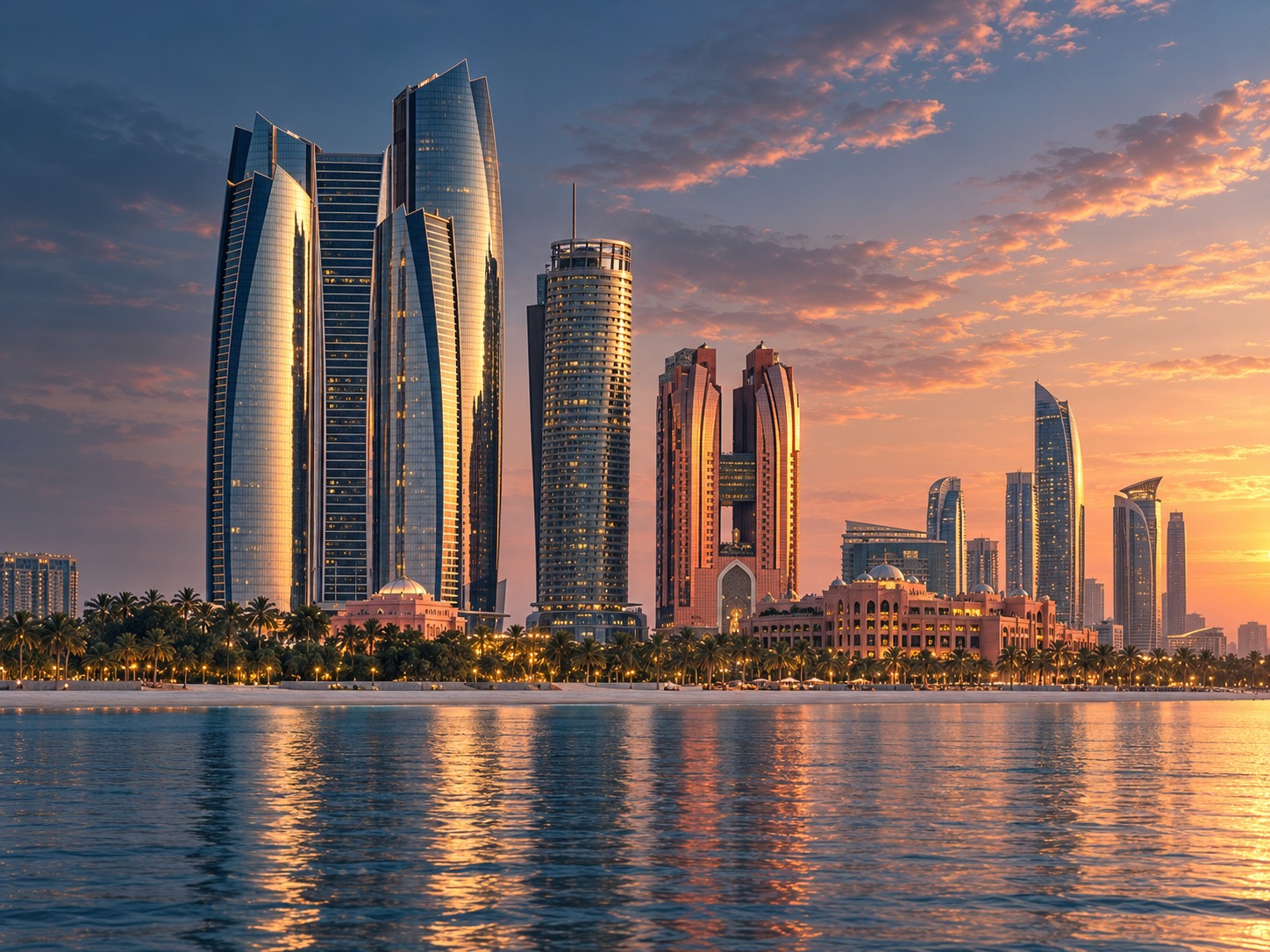 Etihad Towers on the Abu Dhabi waterfront